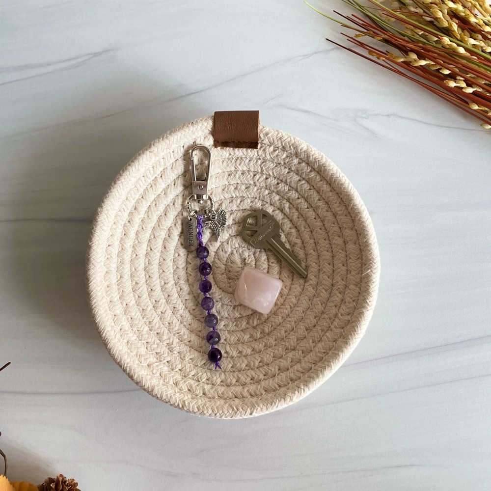Amethyst Chakra Keychain | Bag Charm | Mala Accessories